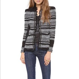 Rebecca Taylor Tweed peplum stripe jacket